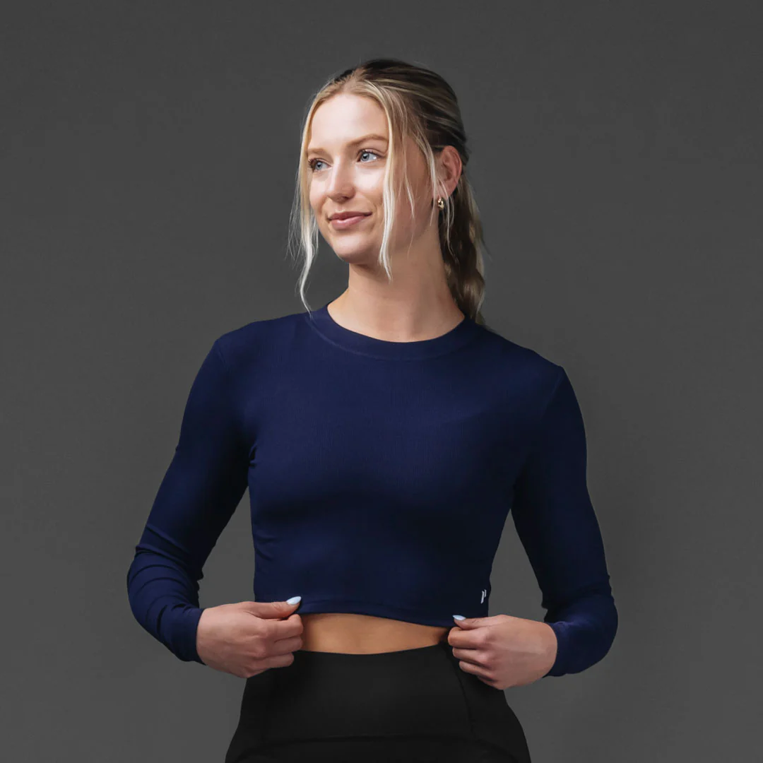 Women's Crop Rib Long Sleeve - Image 7